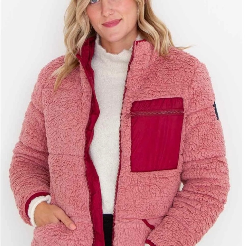 Simply Southern Sherpa Puffer Jacket for Women